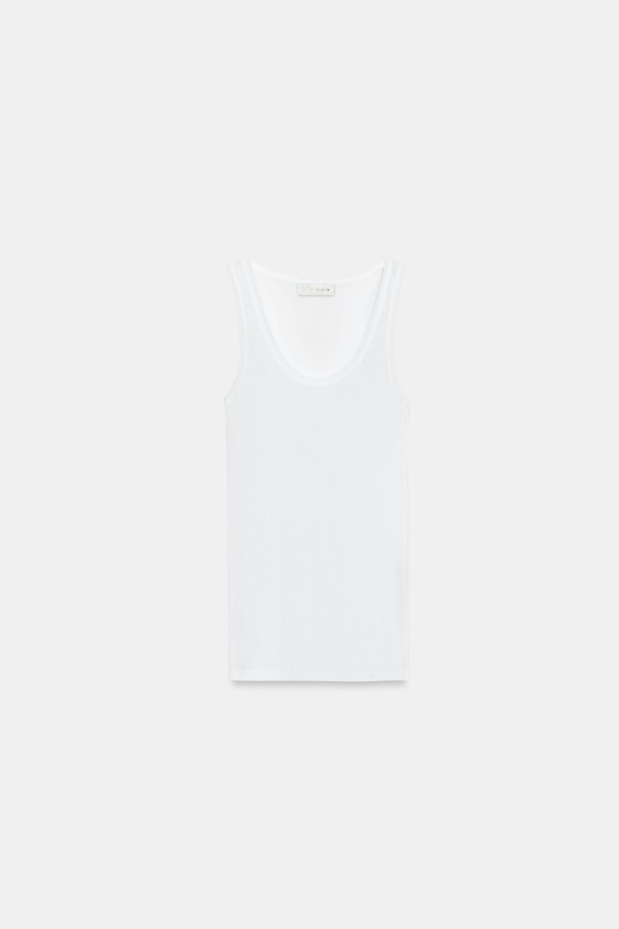 TOP EN COTON SANS MANCHES